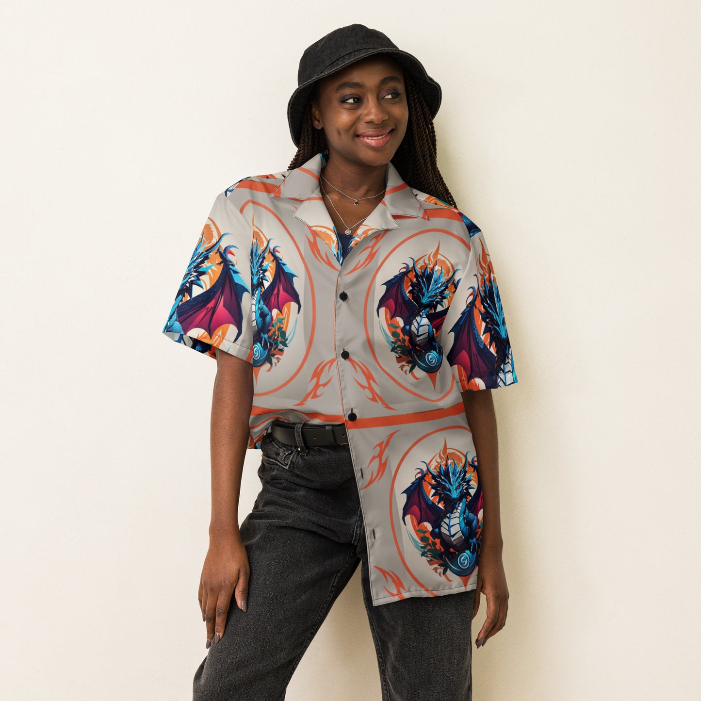 Camisa de botão unissex