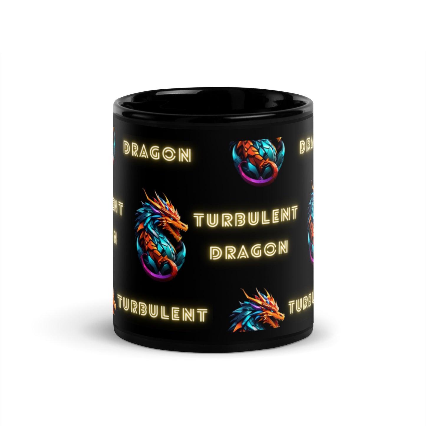 Caneca brilhante preta