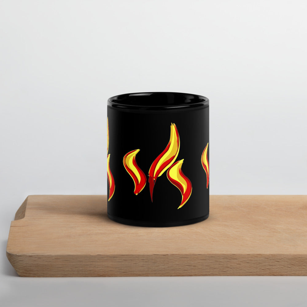 Caneca brilhante preta