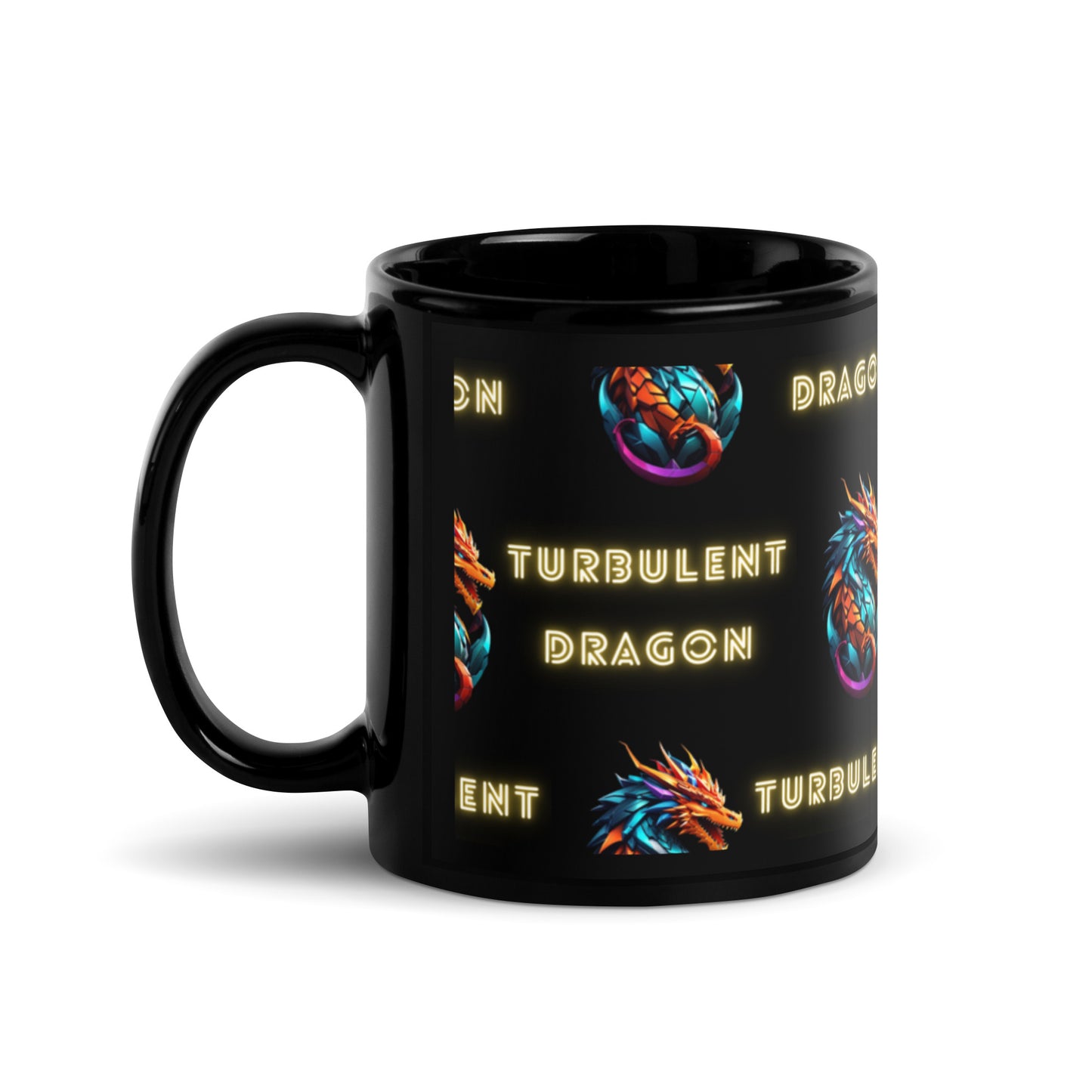 Caneca brilhante preta