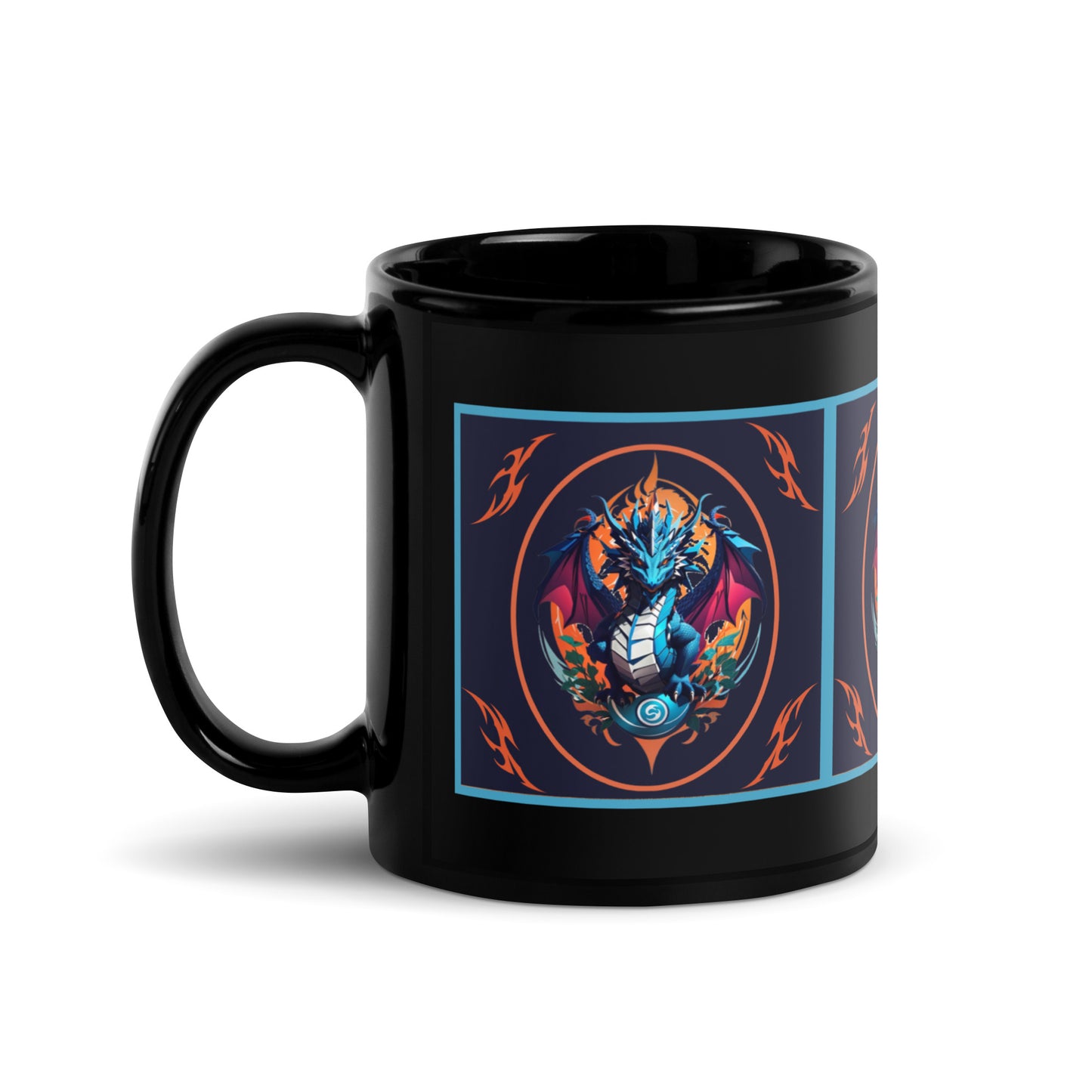Caneca brilhante preta