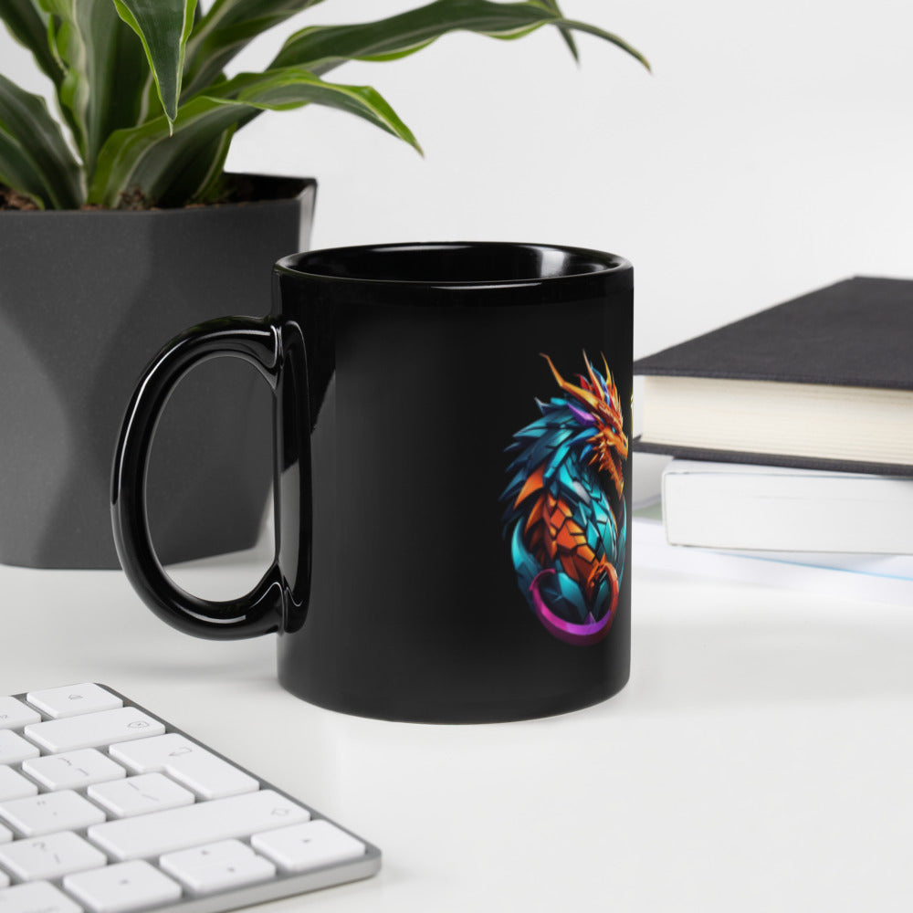 Caneca brilhante preta