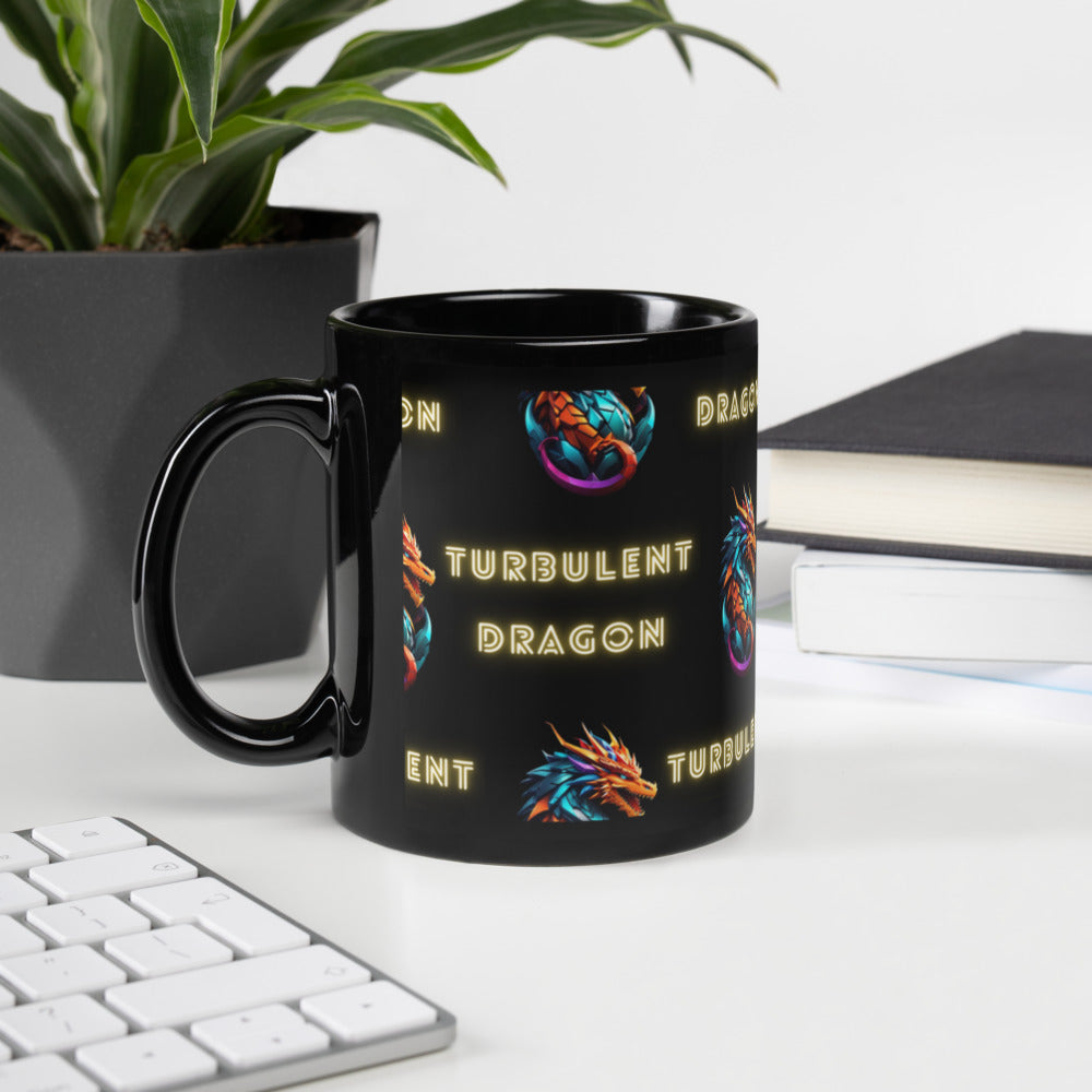 Caneca brilhante preta