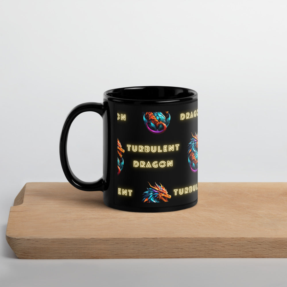 Caneca brilhante preta