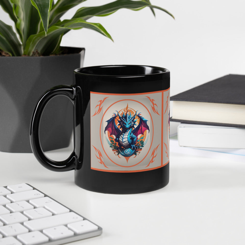 Caneca brilhante preta
