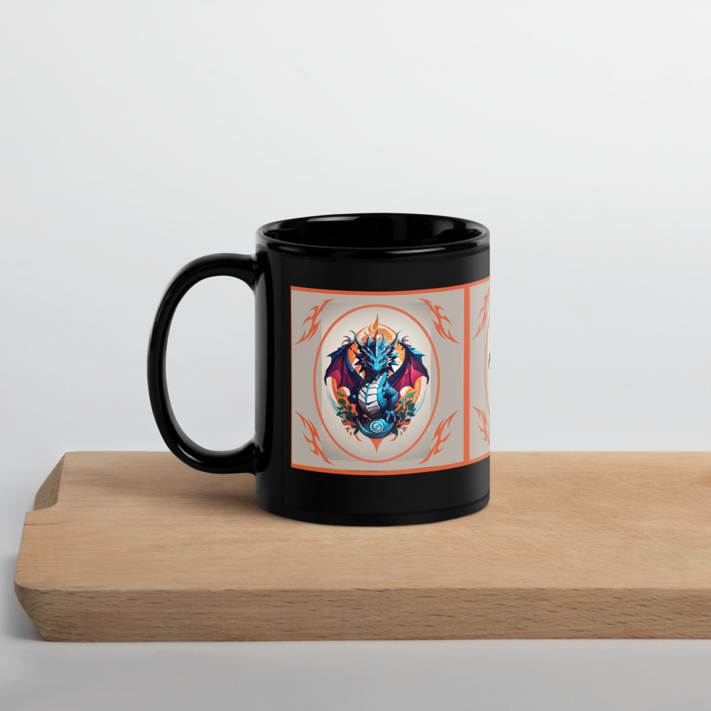 Caneca brilhante preta