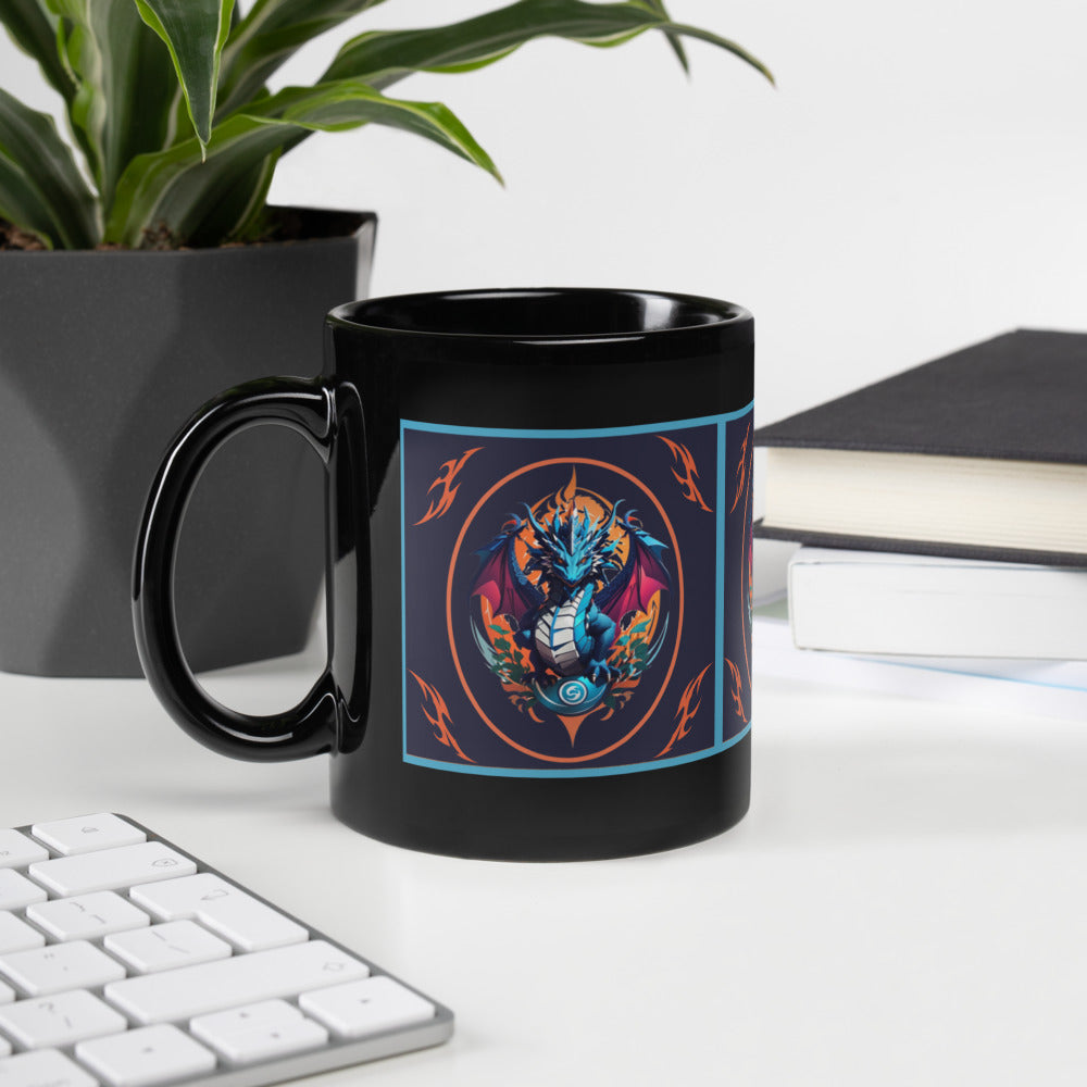 Caneca brilhante preta