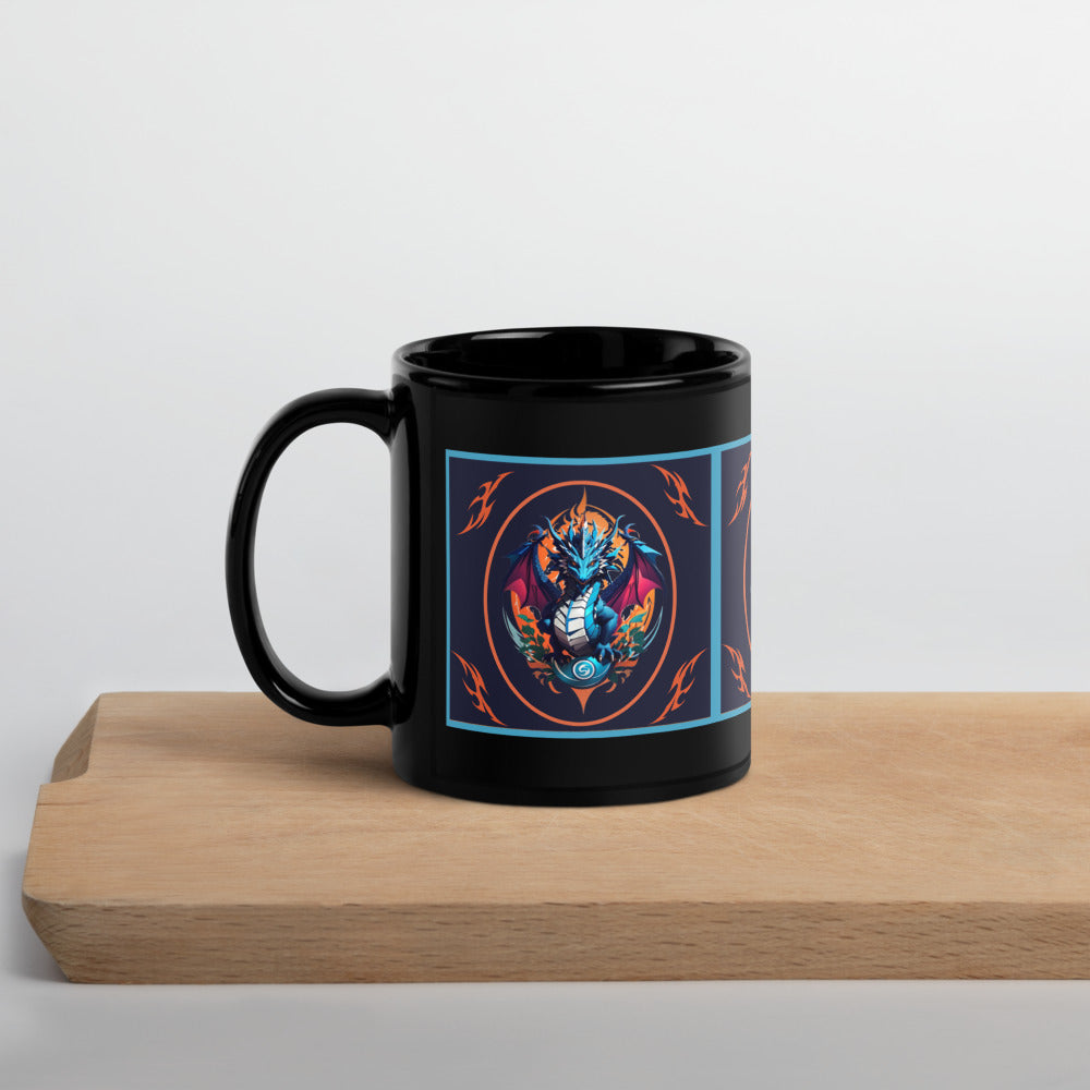 Caneca brilhante preta