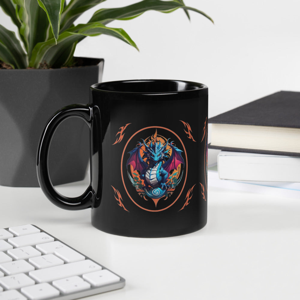 Caneca brilhante preta