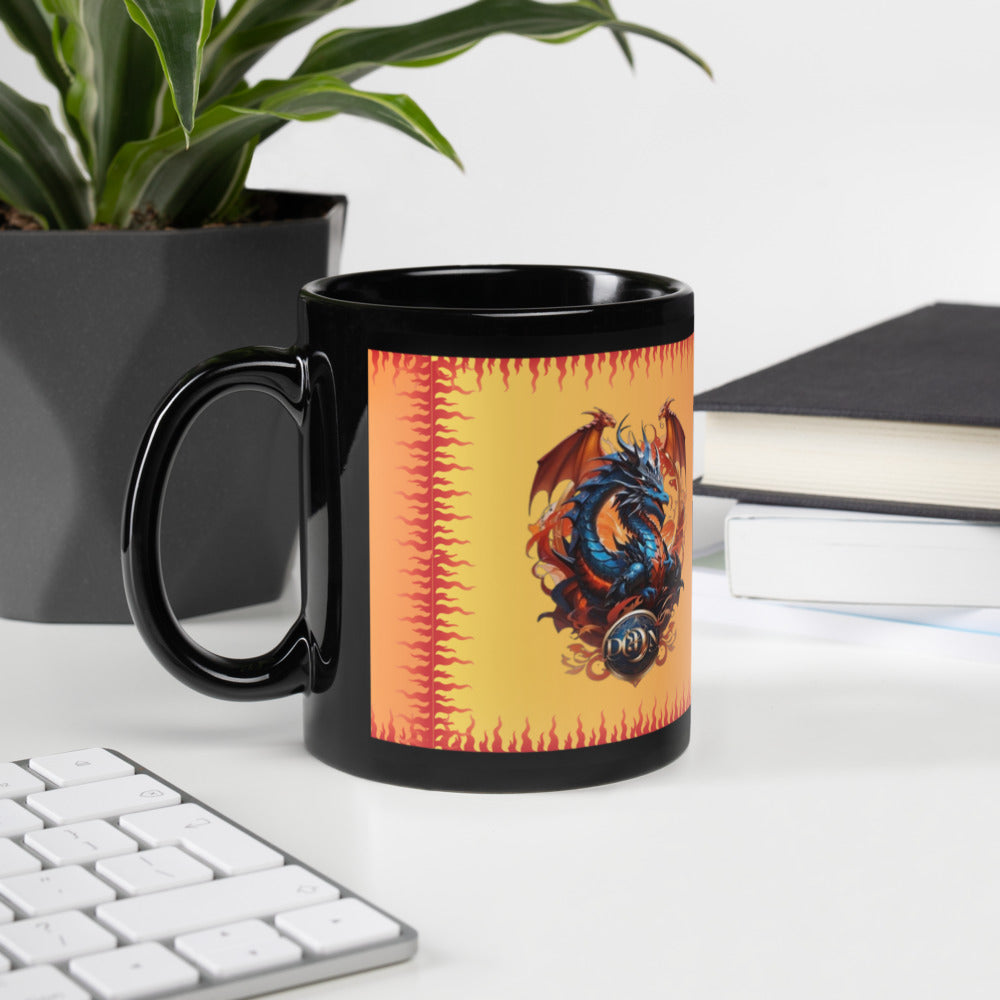 Caneca brilhante preta