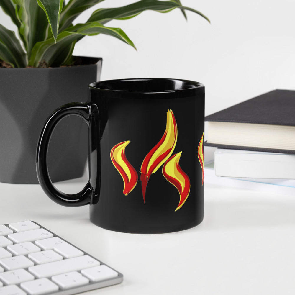 Caneca brilhante preta