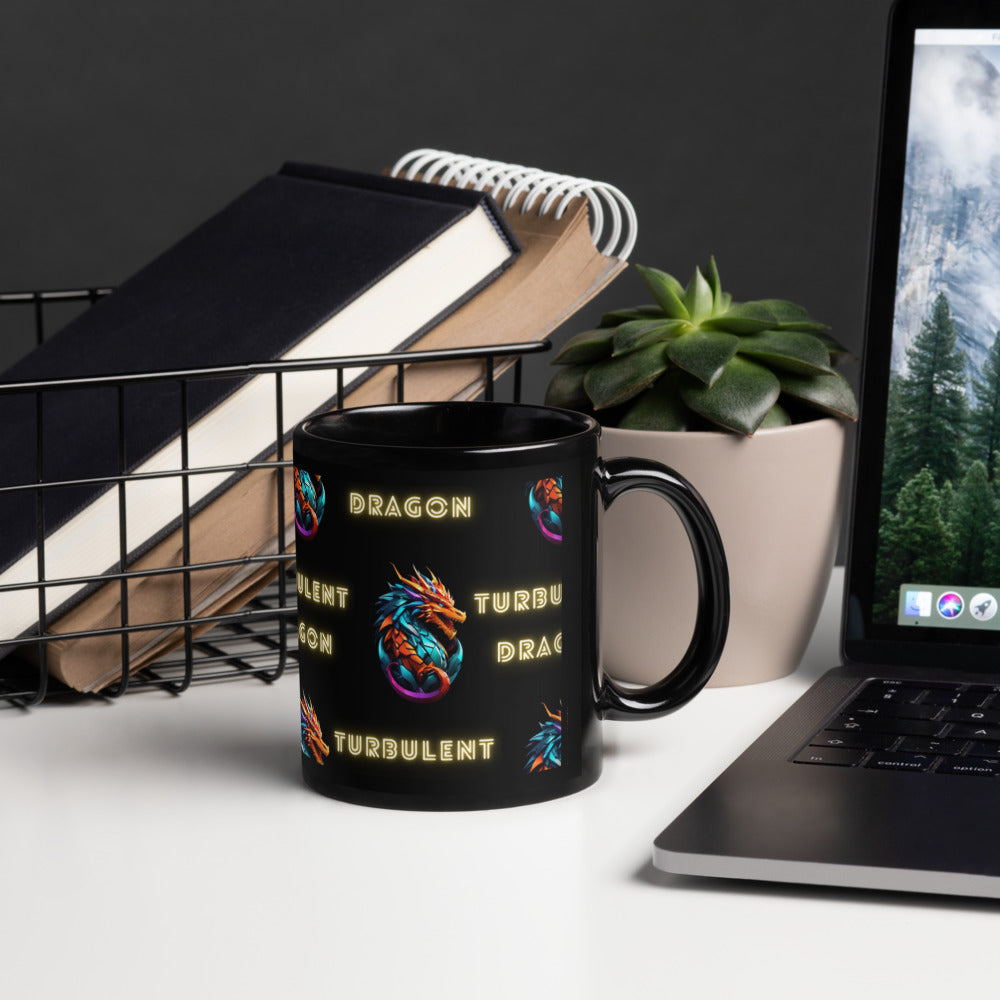 Caneca brilhante preta