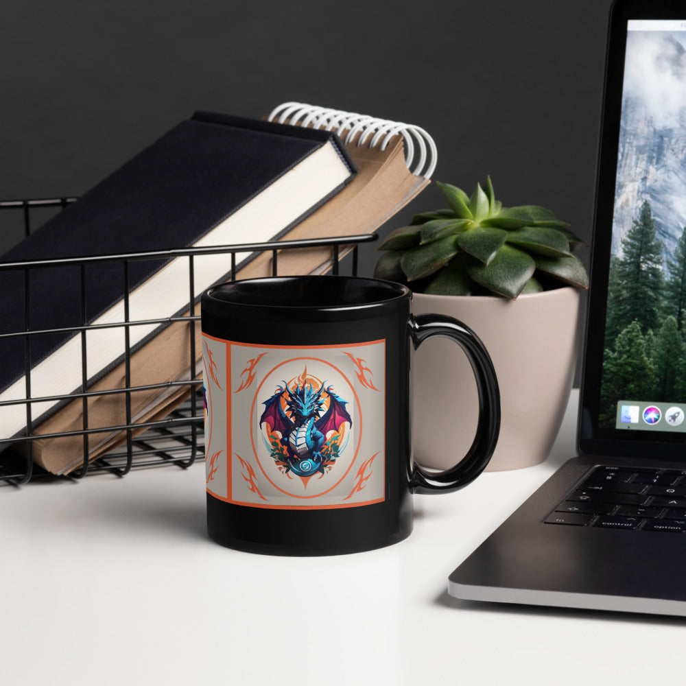 Caneca brilhante preta