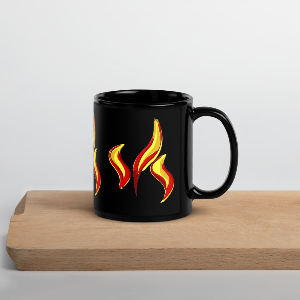 Caneca brilhante preta