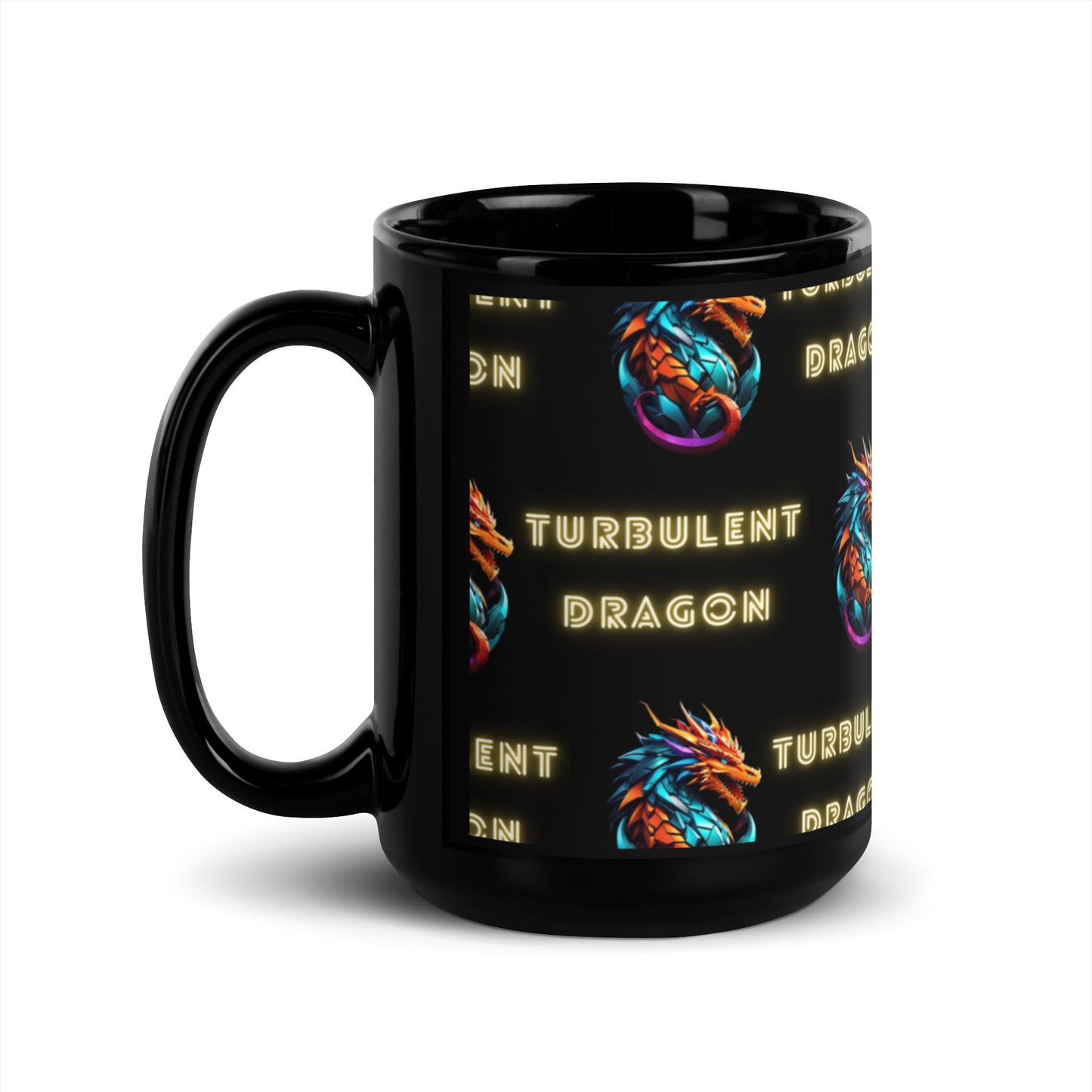 Caneca brilhante preta