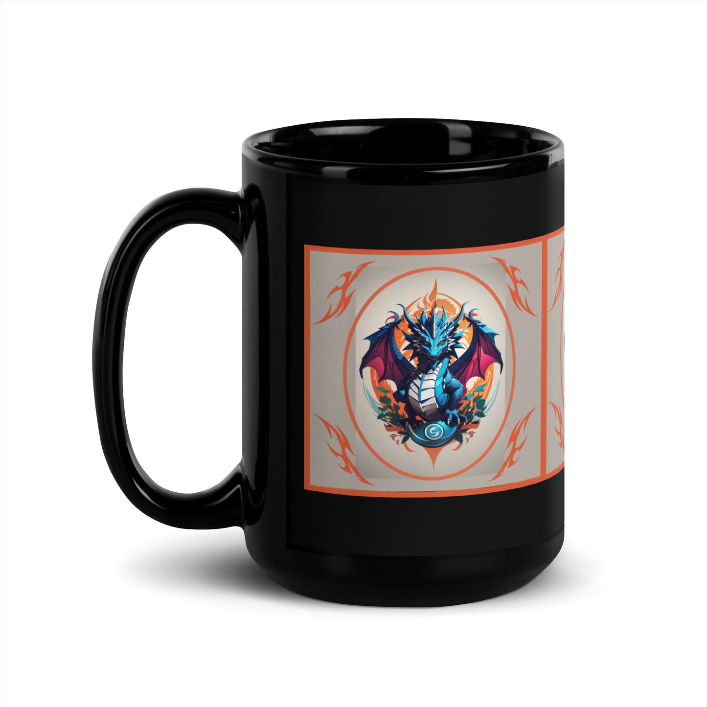 Caneca brilhante preta