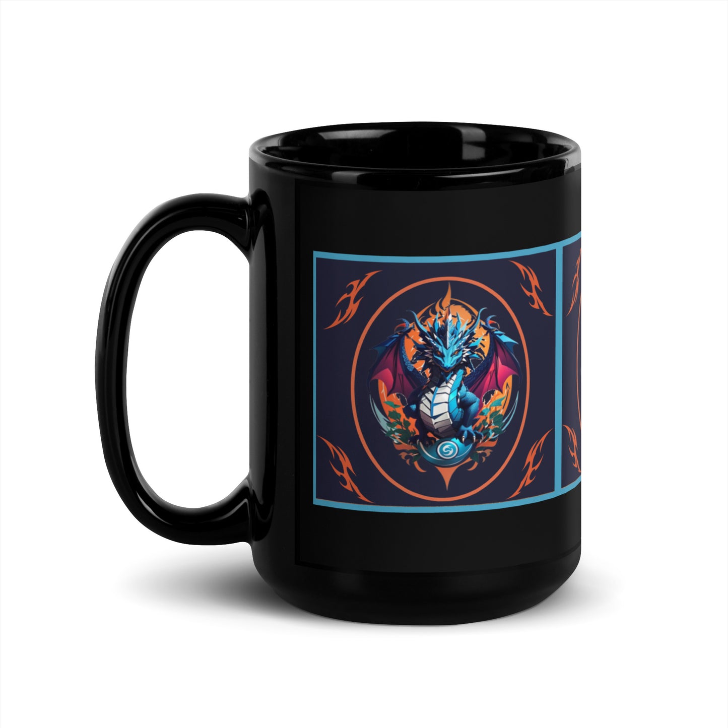 Caneca brilhante preta