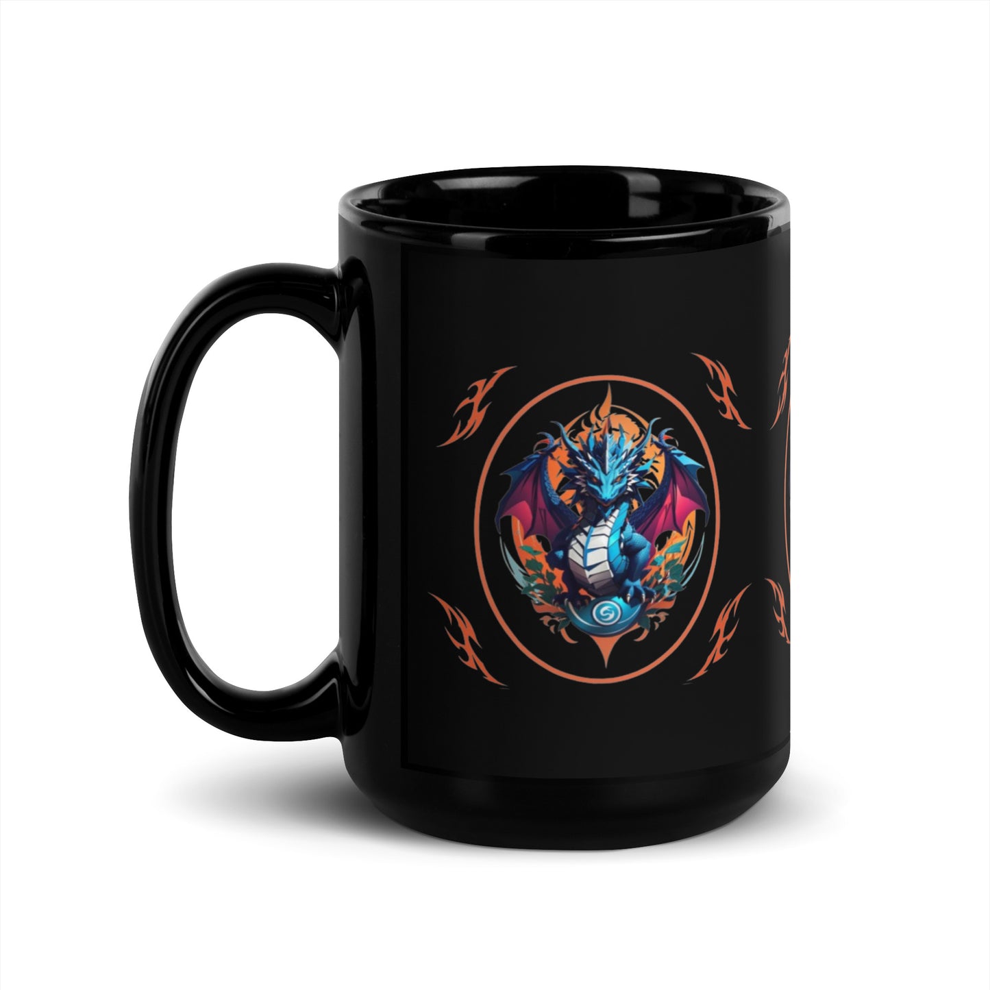 Caneca brilhante preta
