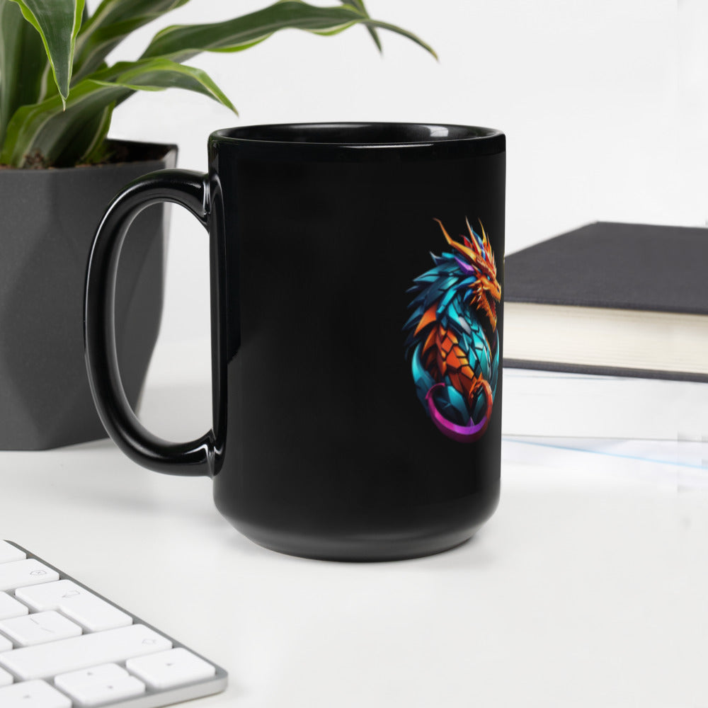Caneca brilhante preta