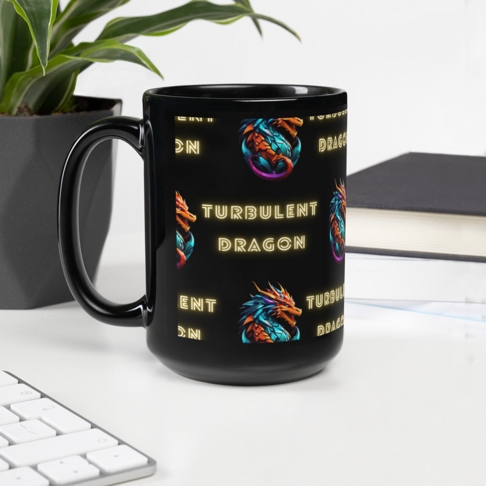 Caneca brilhante preta