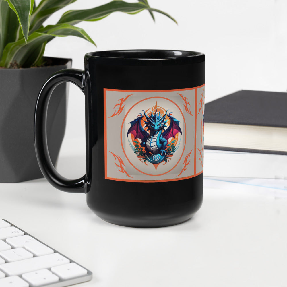 Caneca brilhante preta