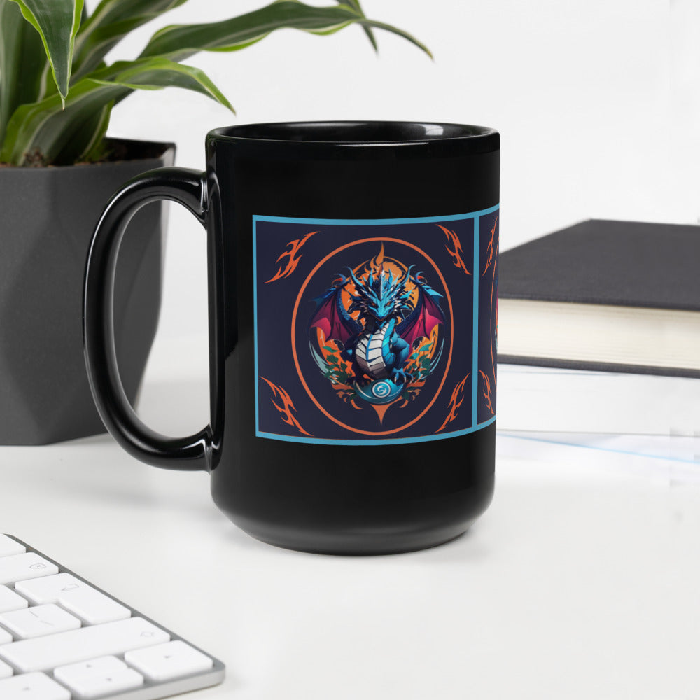 Caneca brilhante preta