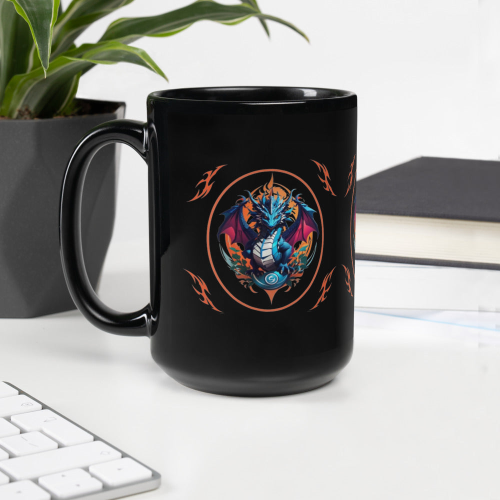 Caneca brilhante preta