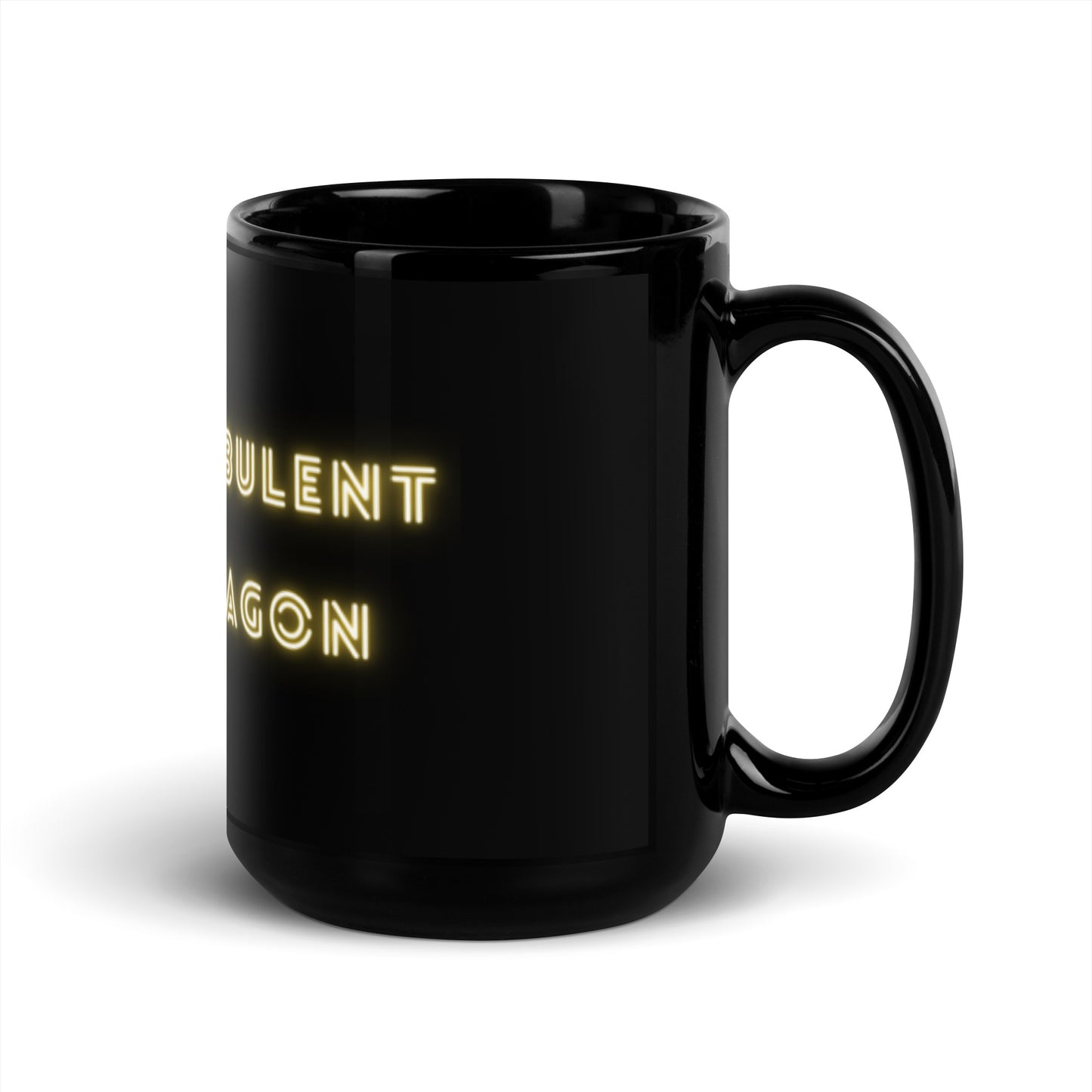 Caneca brilhante preta