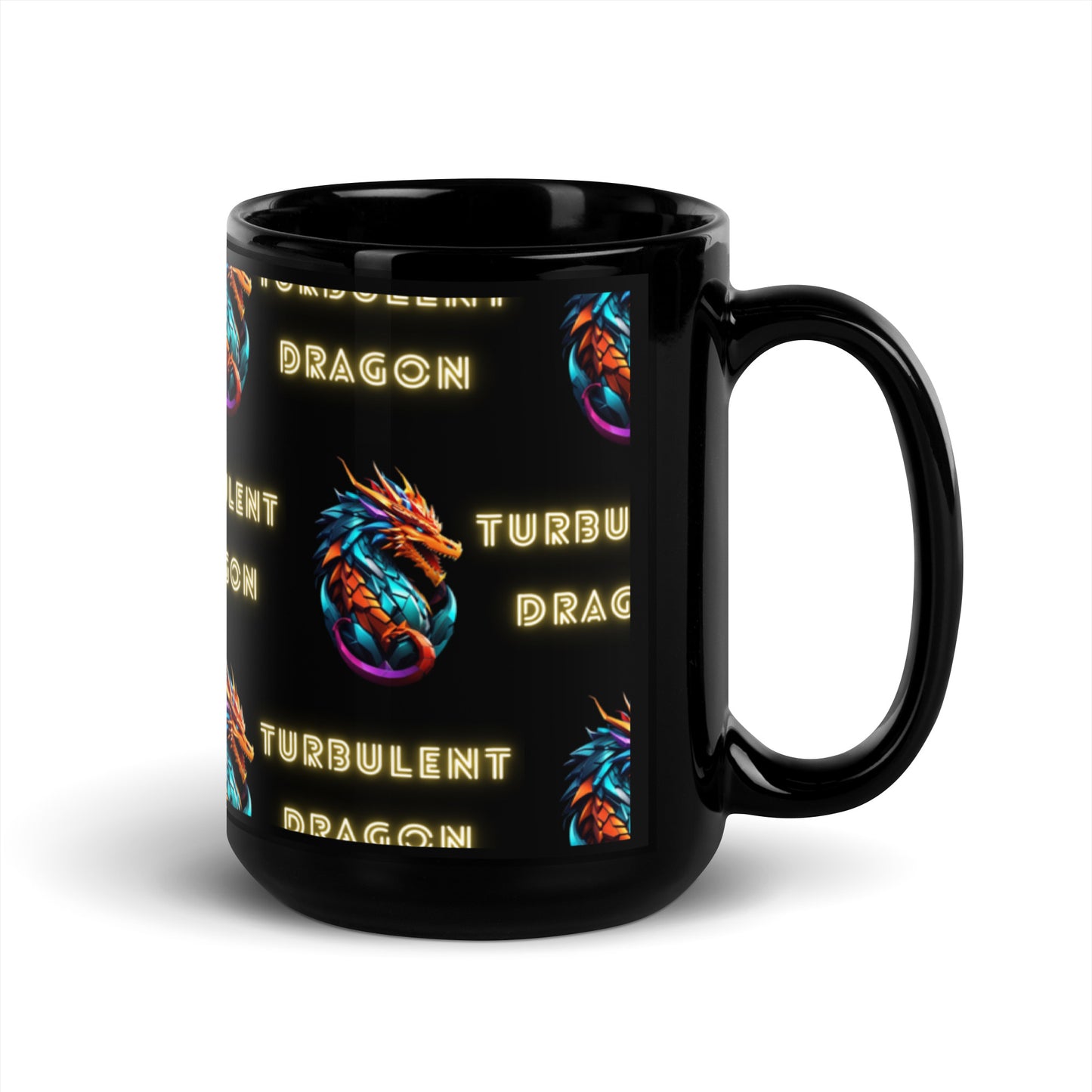Caneca brilhante preta