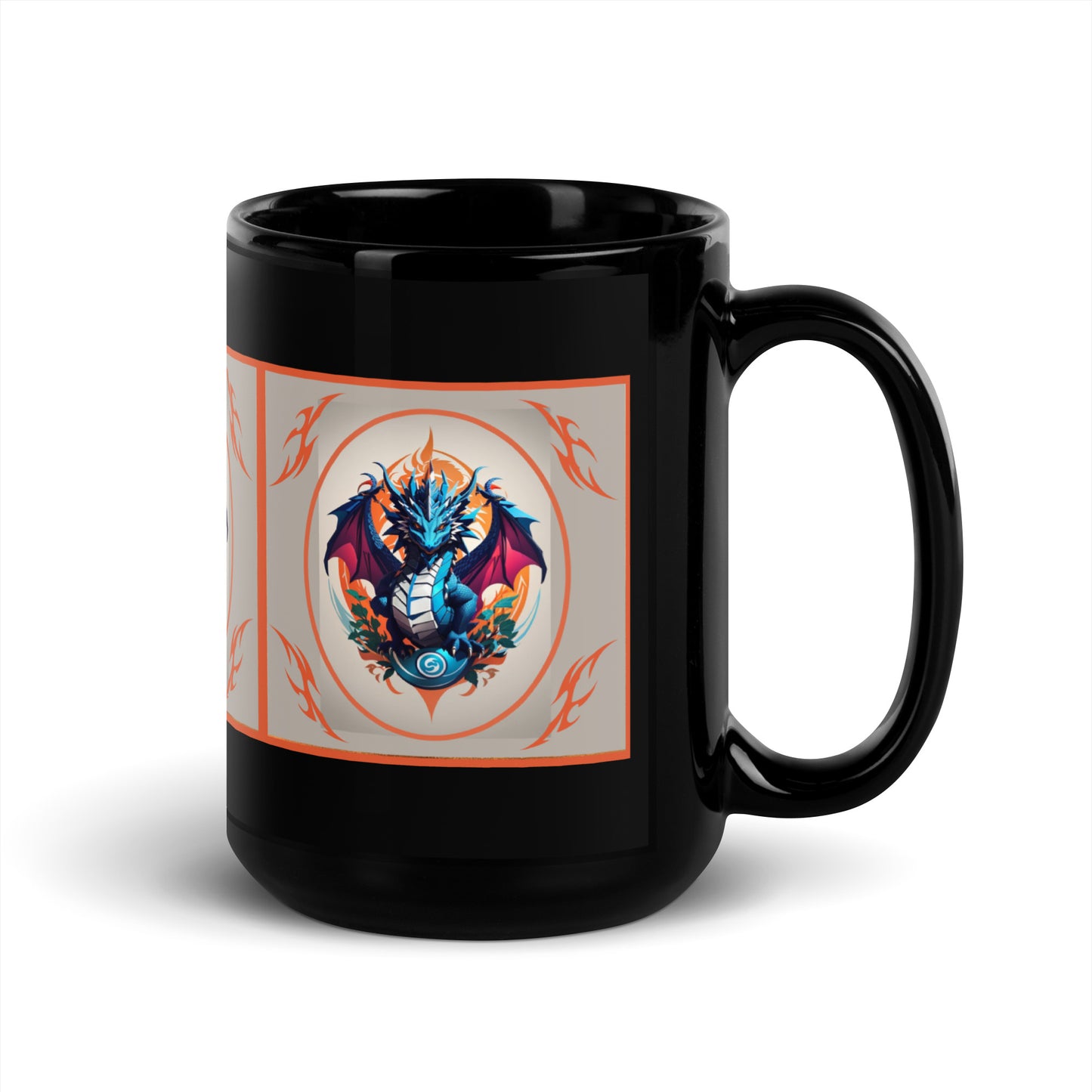 Caneca brilhante preta
