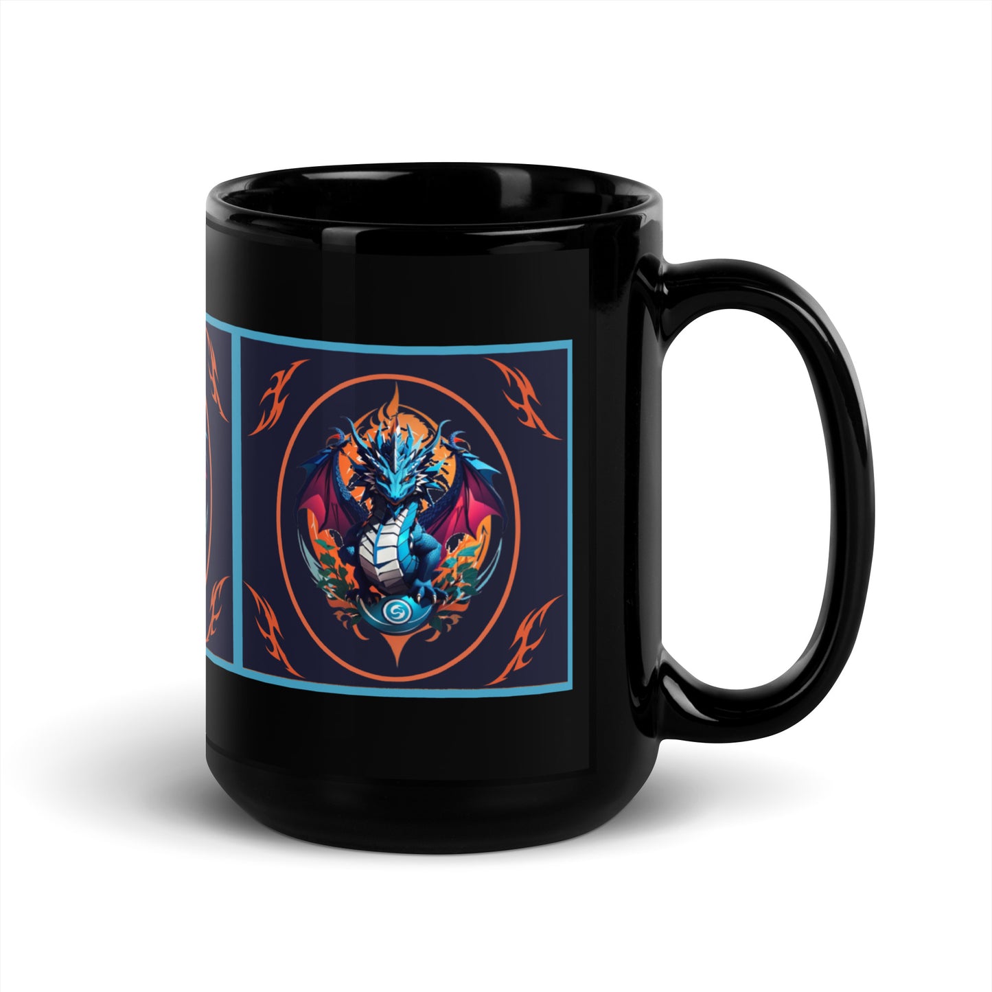 Caneca brilhante preta