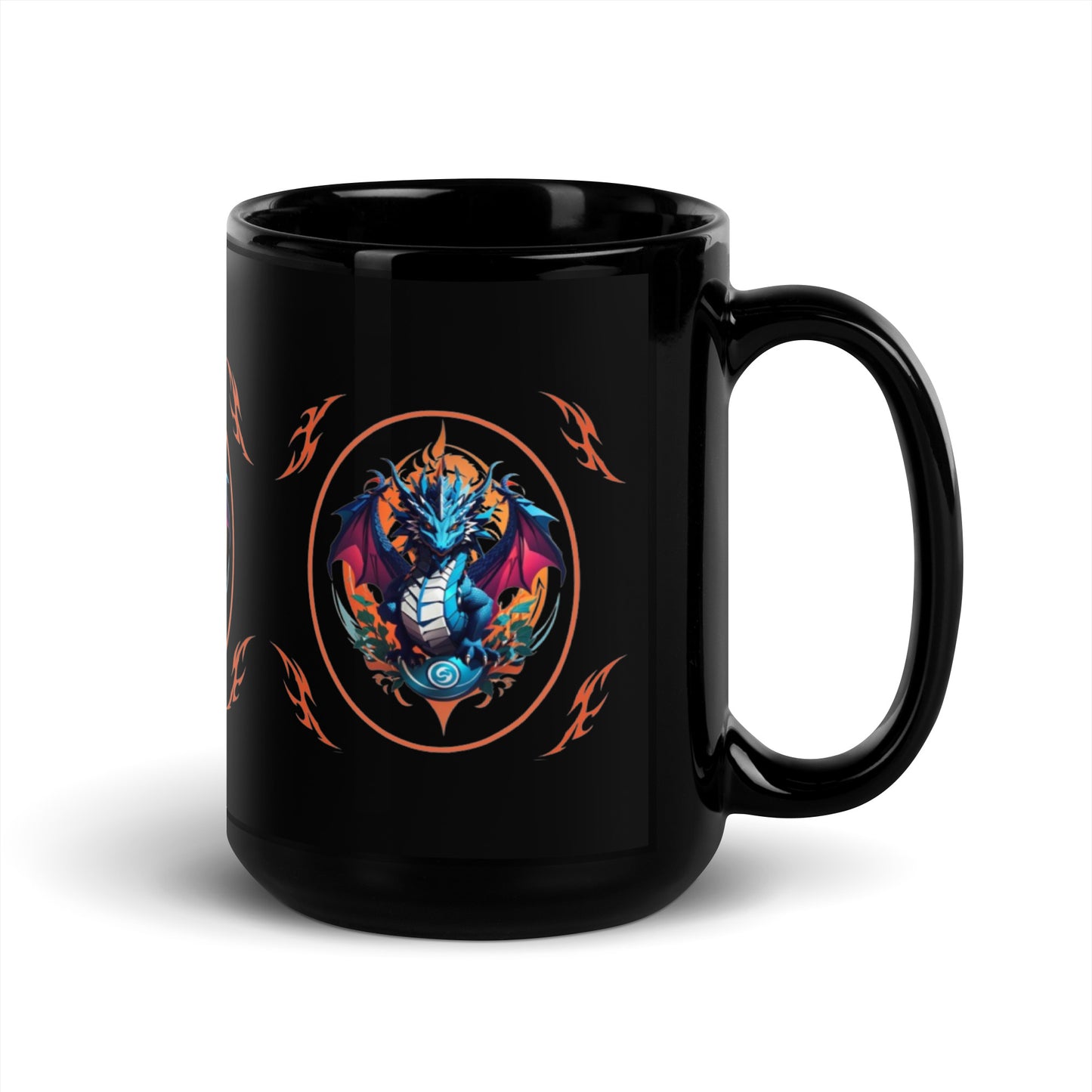 Caneca brilhante preta
