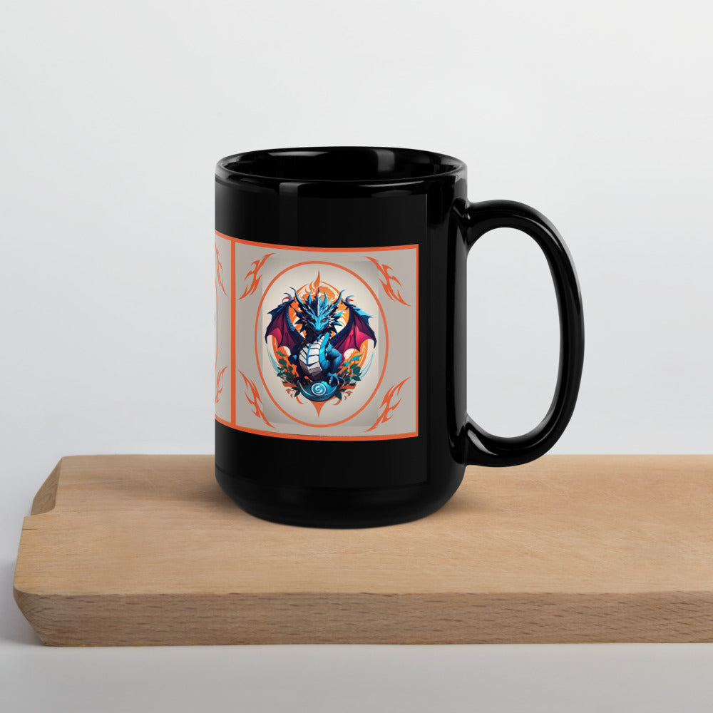 Caneca brilhante preta