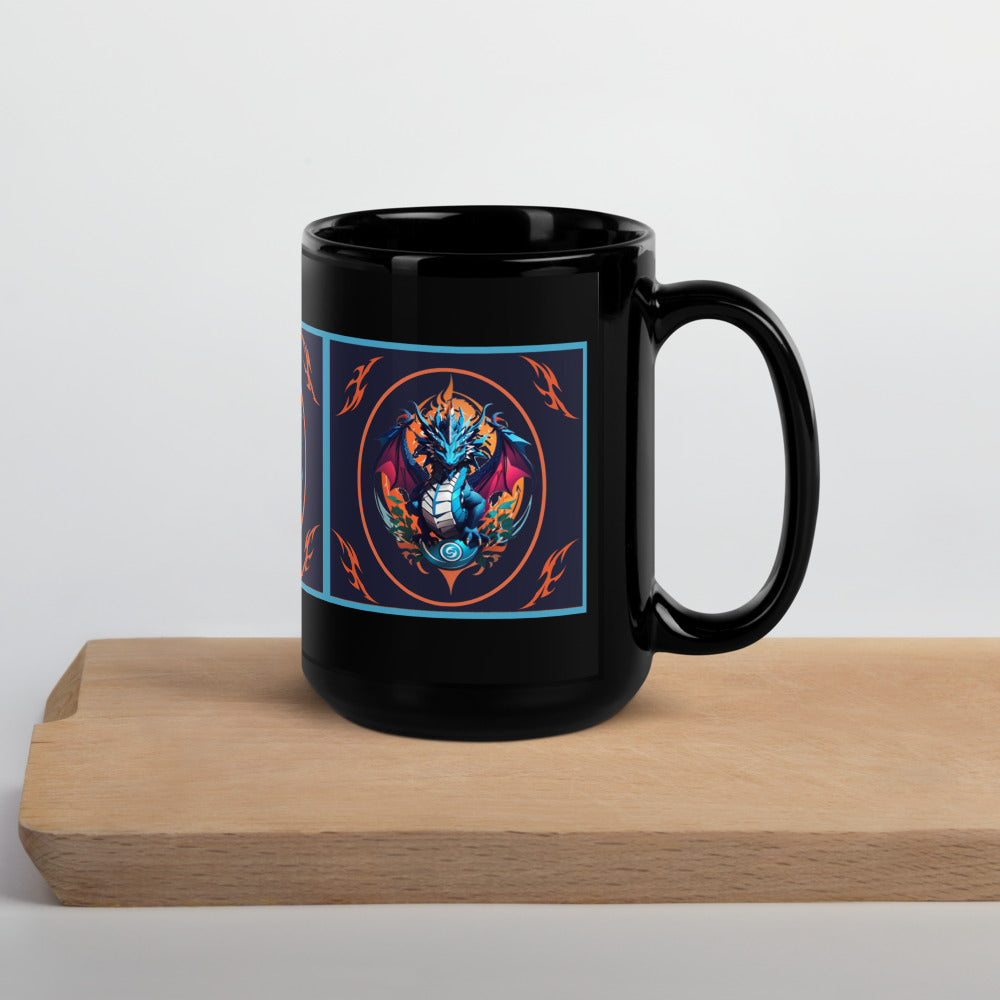 Caneca brilhante preta