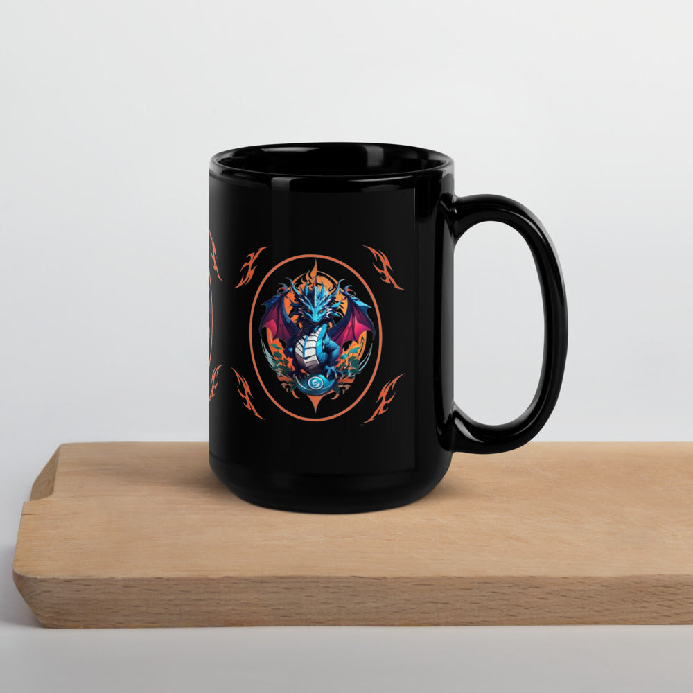 Caneca brilhante preta