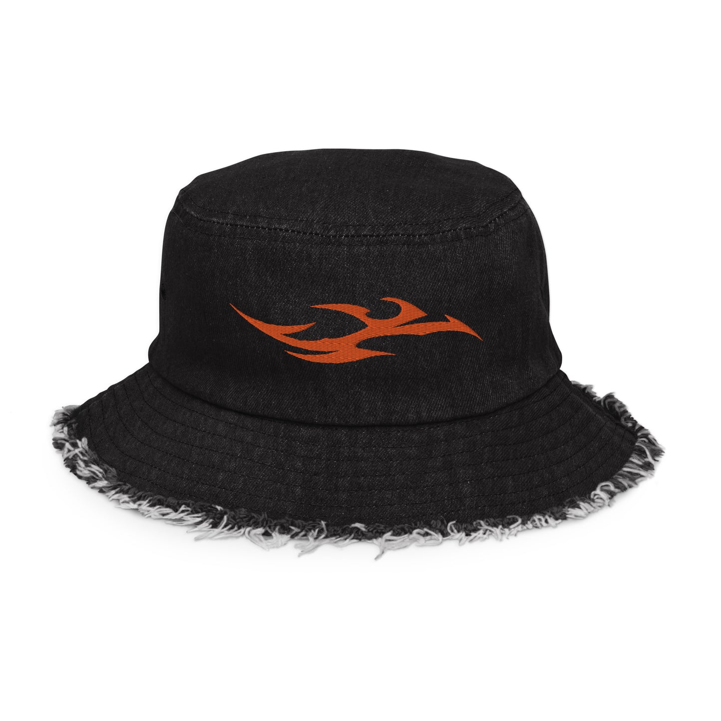 Chapéu bucket jeans desgastado