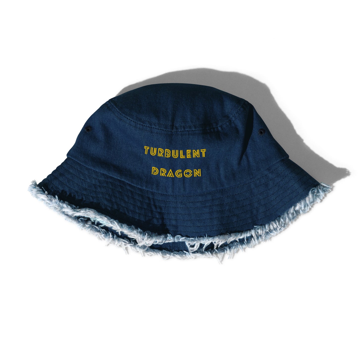 Chapéu bucket jeans desgastado