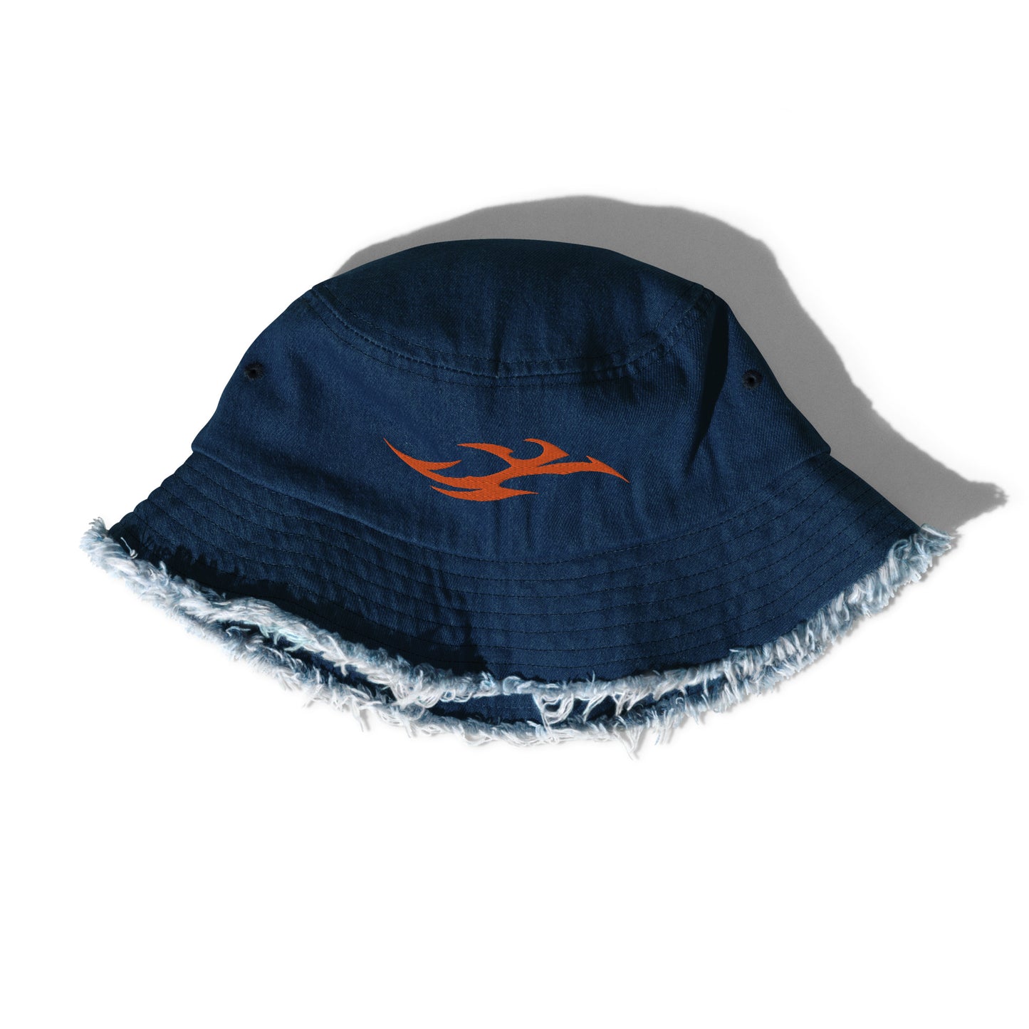 Chapéu bucket jeans desgastado
