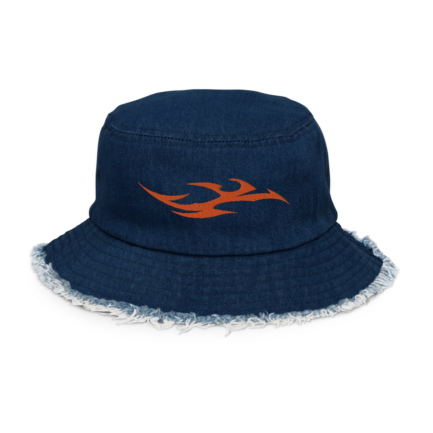 Chapéu bucket jeans desgastado