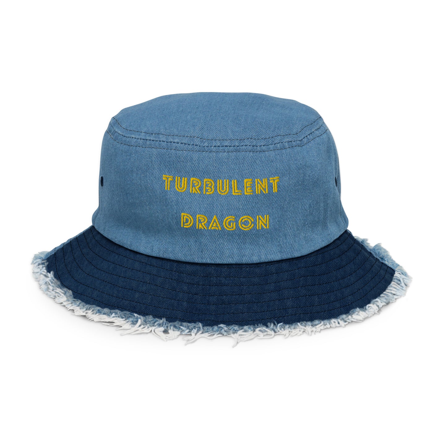 Chapéu bucket jeans desgastado