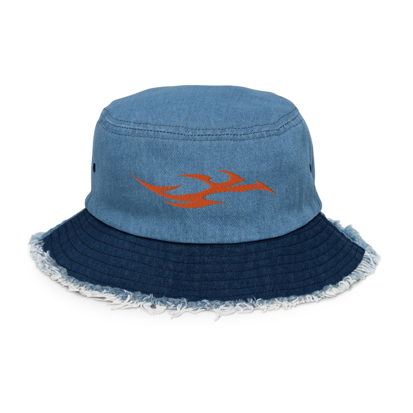 Chapéu bucket jeans desgastado