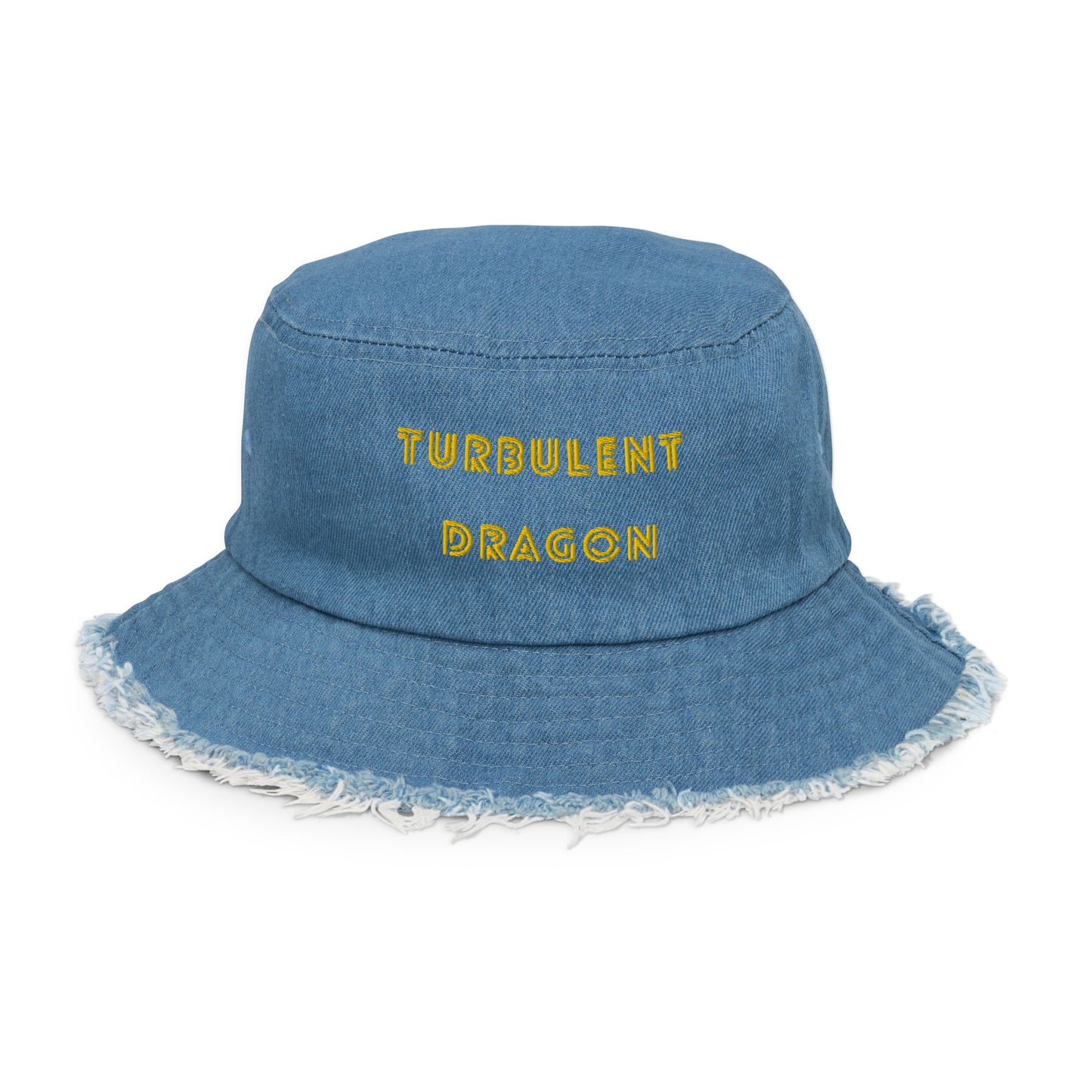 Chapéu bucket jeans desgastado