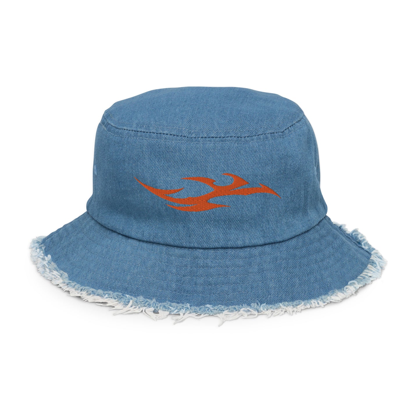 Chapéu bucket jeans desgastado