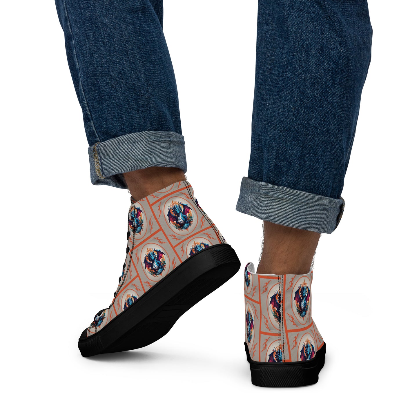 Tênis de lona de cano alto masculino