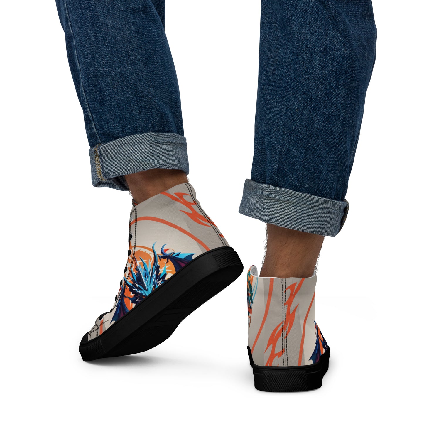 Tênis de lona de cano alto masculino
