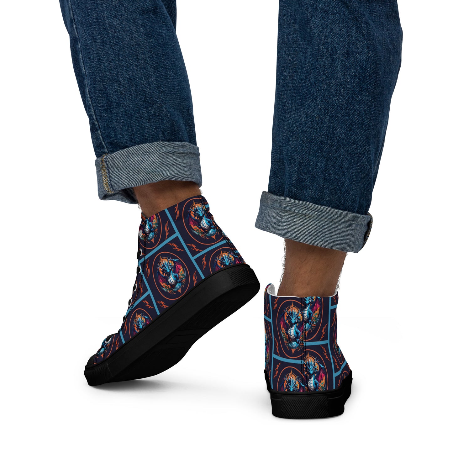 Tênis de lona de cano alto masculino