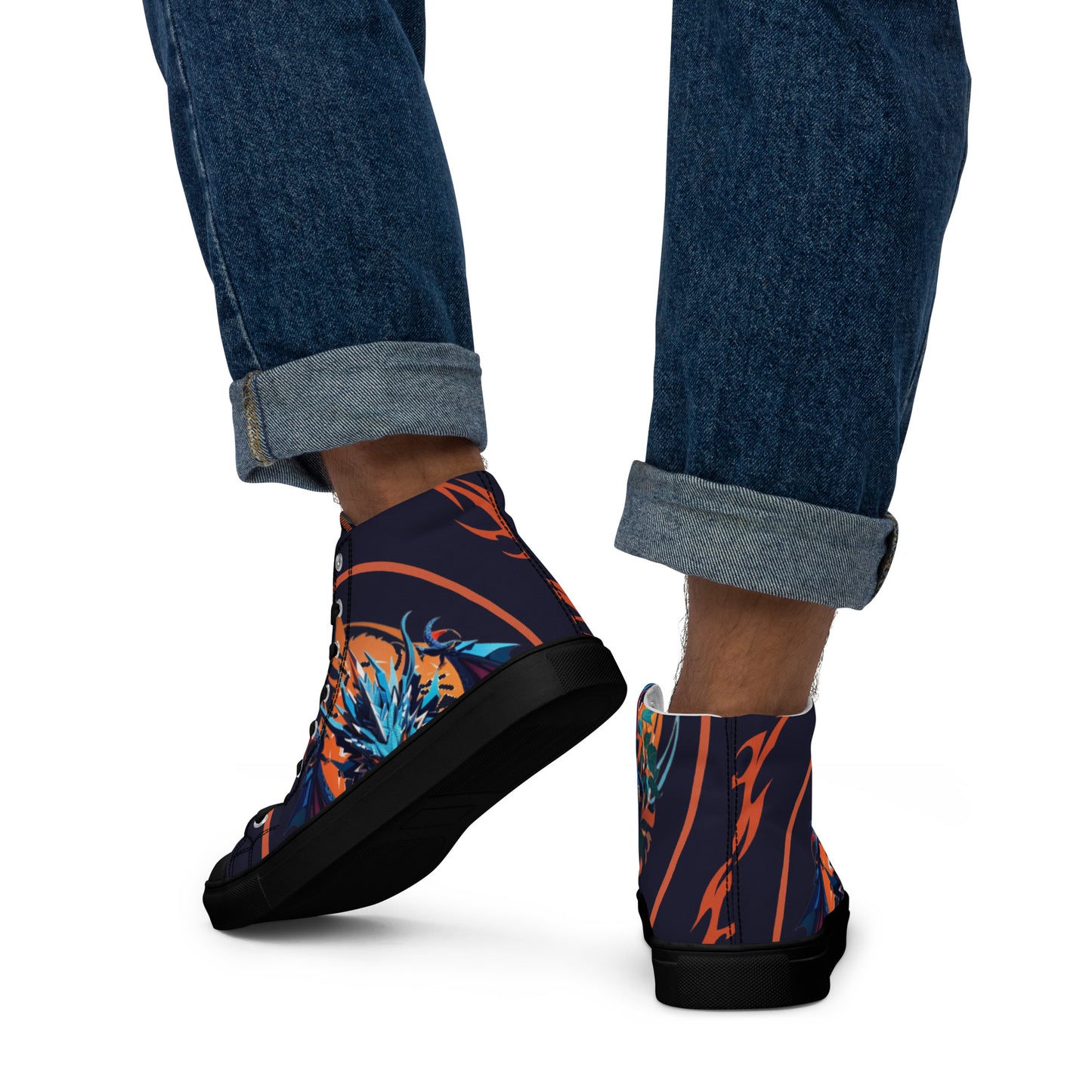 Tênis de lona de cano alto masculino