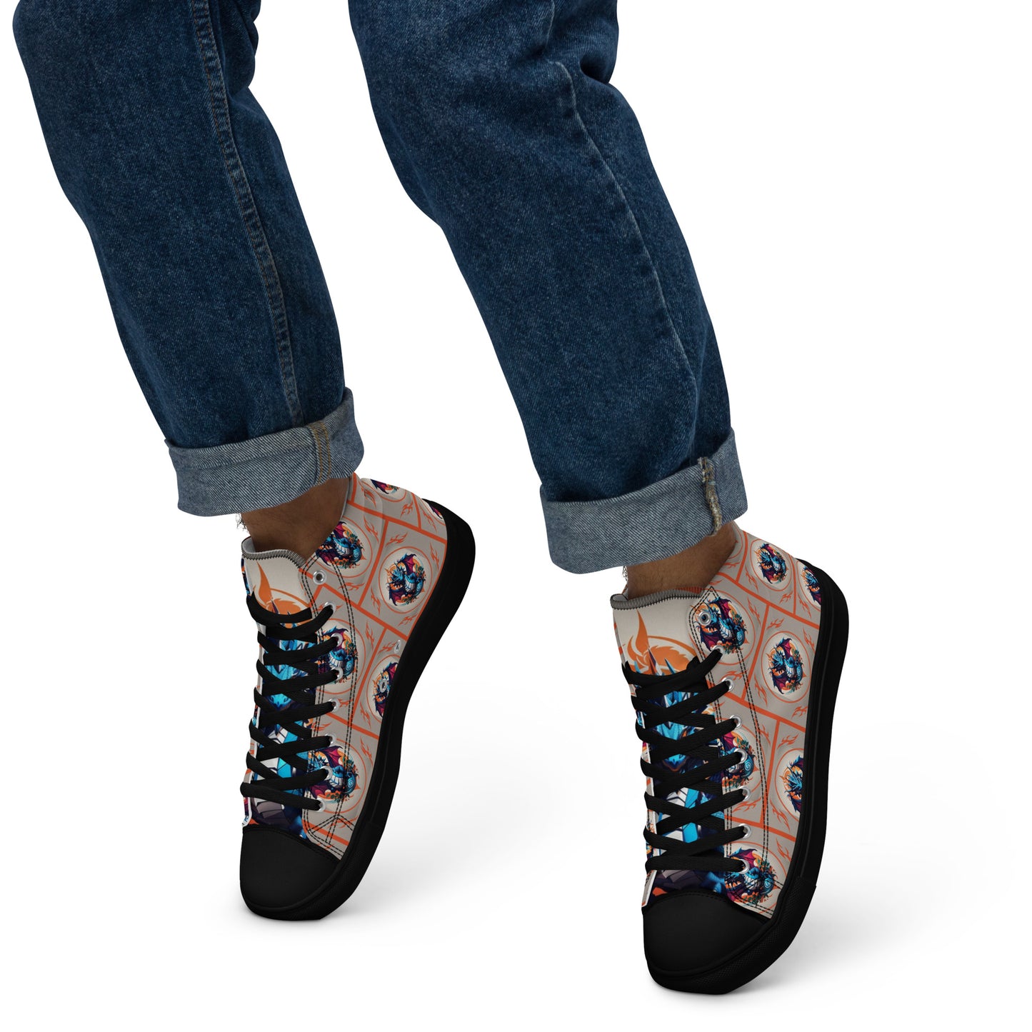 Tênis de lona de cano alto masculino