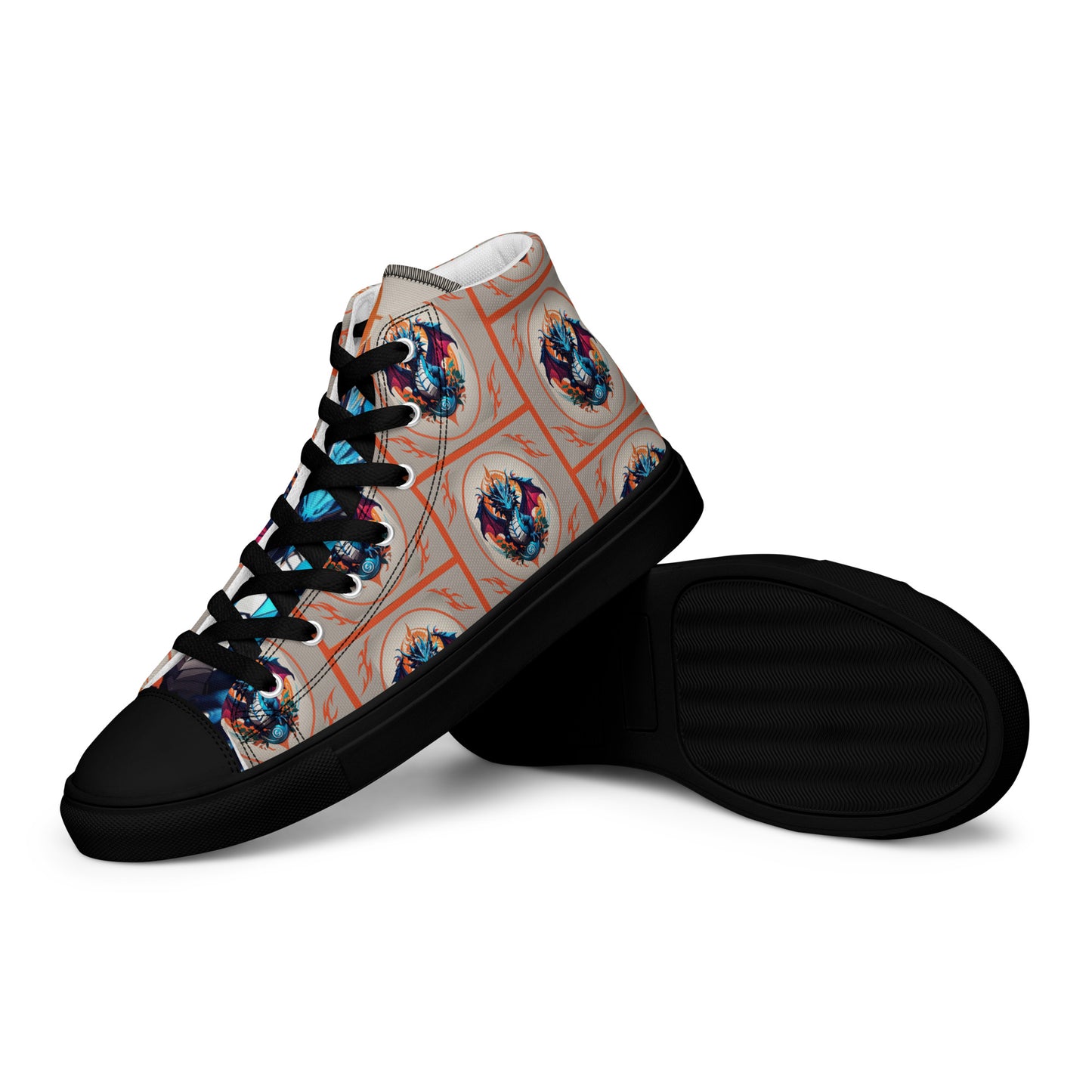 Tênis de lona de cano alto masculino