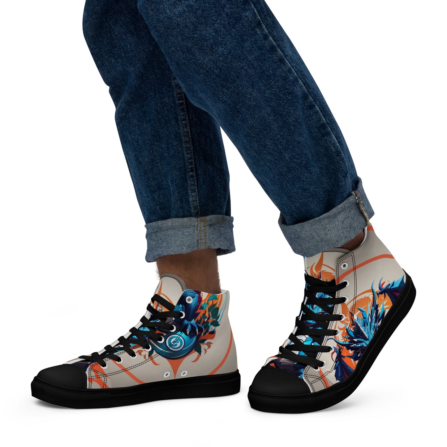 Tênis de lona de cano alto masculino
